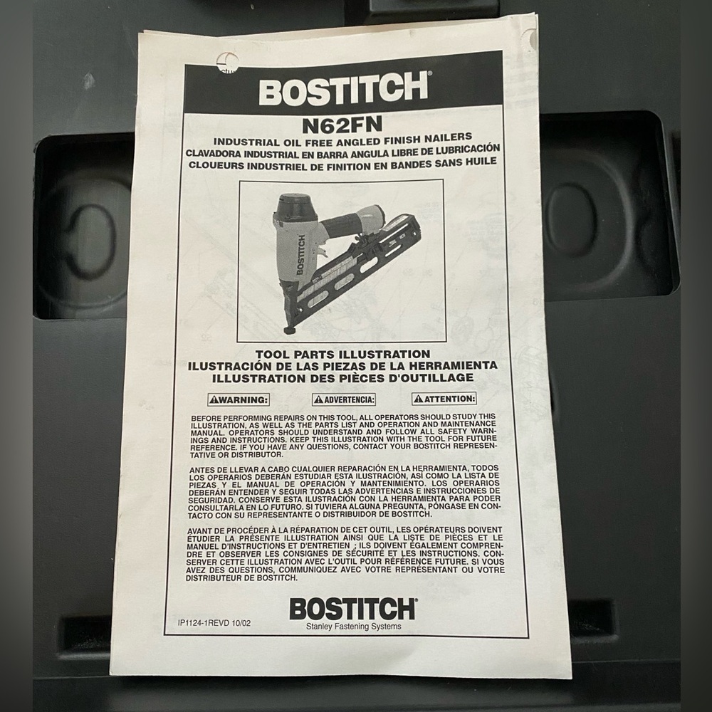Bostitch N62FN Pneumatic Air Finish Nailer - Picture 4 of 5